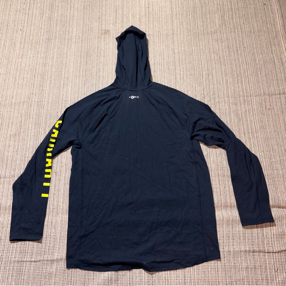 CARHARTT Men's Force Relaxed Logo Hoodie Size L In Navy - Picture 6 of 7